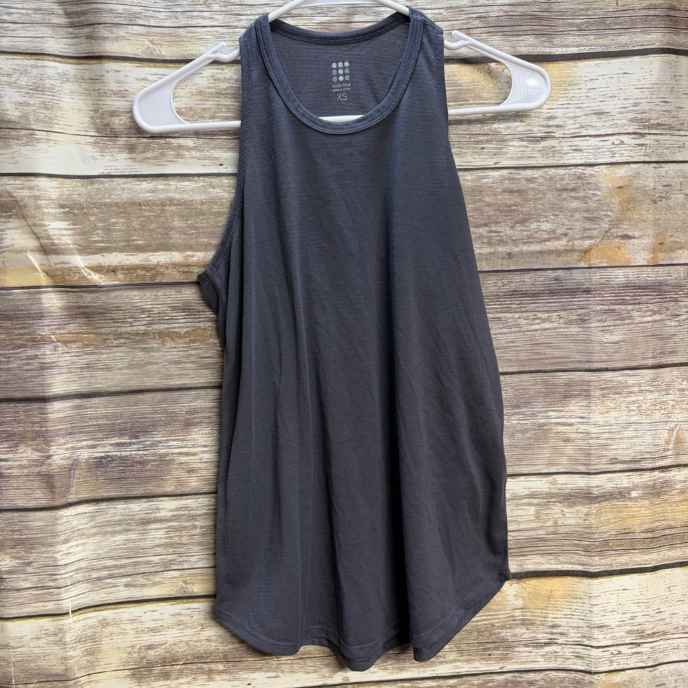 Title Nine Womens Racerback Tank Top Charcoal Gray Athletic Activewear XS